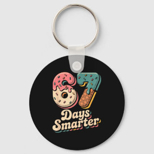 67th Day Of School Shirt 67 Days Smarter Teacher B Key Ring