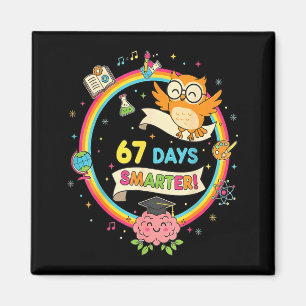 67th Day Of School Shirt 67 Days Smarter Teacher B Magnet