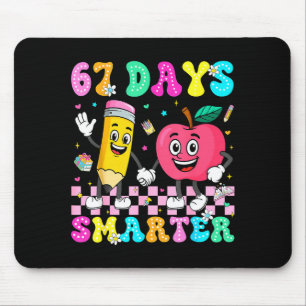 67th Day Of School Shirt 67 Days Smarter Teacher B Mouse Mat