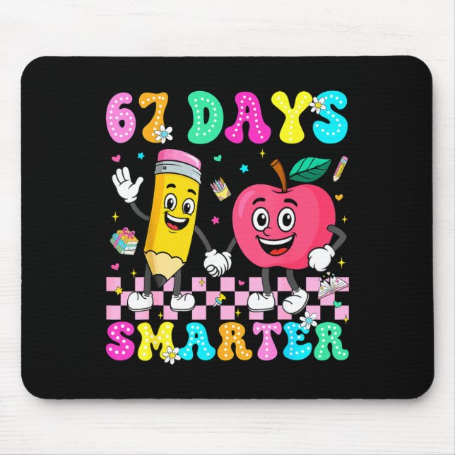 67th Day Of School Shirt 67 Days Smarter Teacher B Mouse Mat (Front)