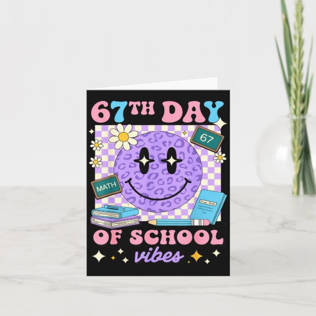 67th Day Of School Six Seven 67 Meme  Card (Front)