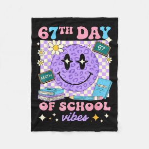 67th Day Of School Six Seven 67 Meme Fleece Blanket