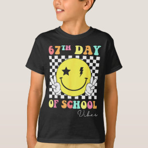 67th Day Of School Smile Face 67 Six Seven Meme Gi T-Shirt