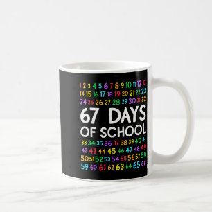 67th Day Of School Teacher Kids 67 Math Numbers 10 Coffee Mug