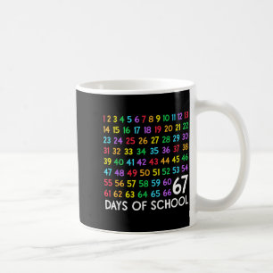 67th Day Of School Teacher Kids 67 Math Numbers 10 Coffee Mug