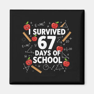 67th Day Of School Teacher Kids 67 Math Numbers 10 Magnet