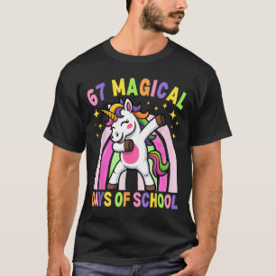 67th Day Of School Unicorn 67 Magical Days Teacher T-Shirt