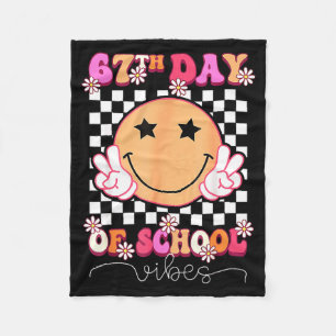67th Day Of School Vibes Funny Six Seven 67 Meme S Fleece Blanket