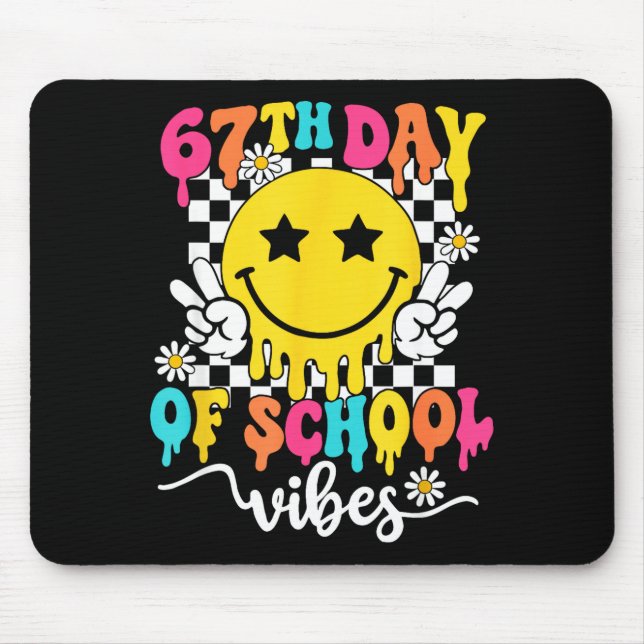 67th Day Of School Vibes Funny Six Seven 67 Meme S Mouse Mat (Front)