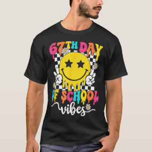 67th Day Of School Vibes Funny Six Seven 67 Meme S T-Shirt