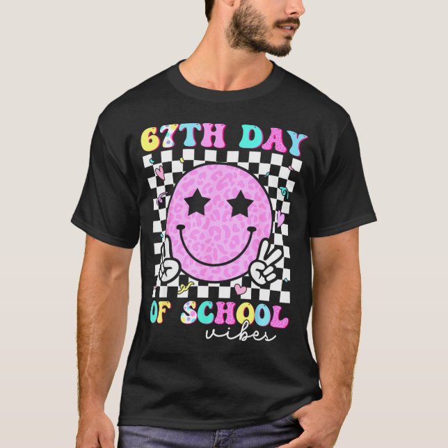67th Day Of School Vibes Smile Face 67 Six Seven M T-Shirt (Front)