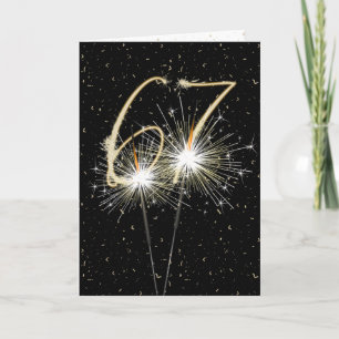 67th wedding anniversary sparklers card