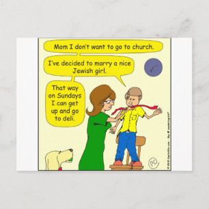 682 marry a jewish girl cartoon postcard