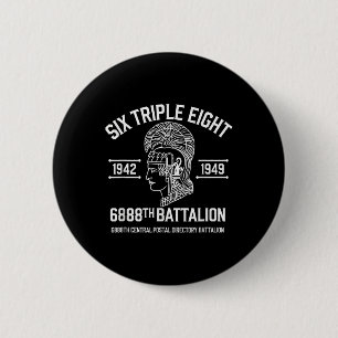 6888th Central Postal Directory Battalion 6 Triple Cm Round Badge