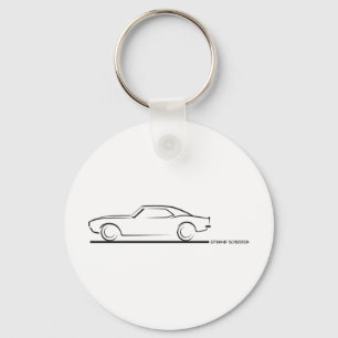 68 Camaro Hard Top BLK Key Ring