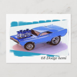 68 Dodge hemi Postcard