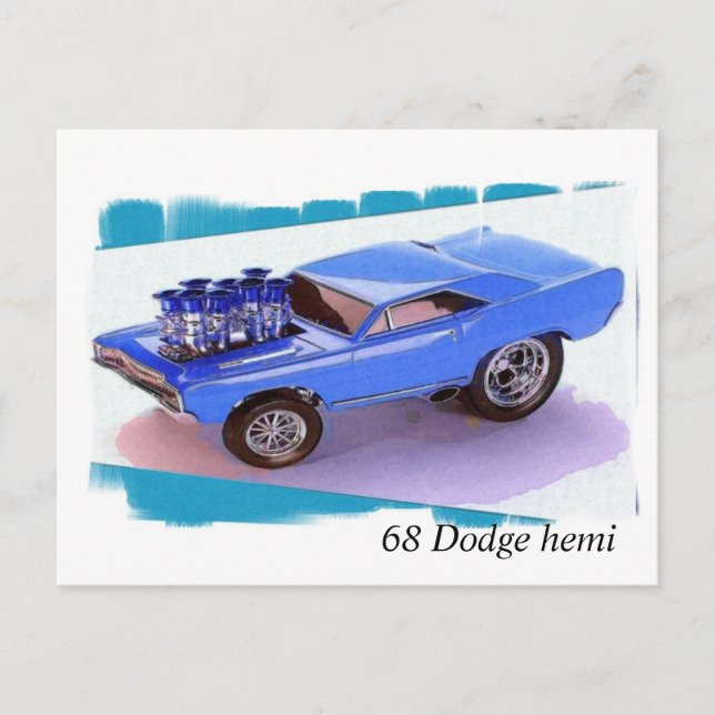 68 Dodge hemi Postcard (Front)