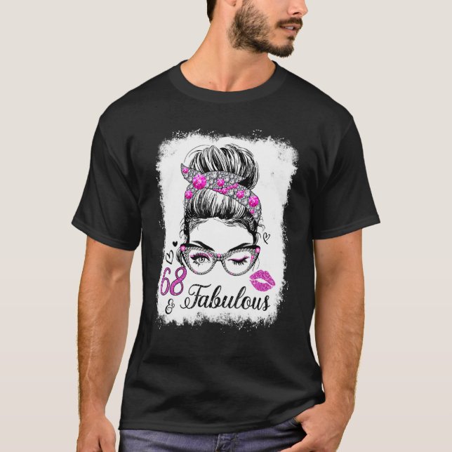 68 & Fabulous Since 1954 Birthday Queen 68 Years O T-Shirt (Front)