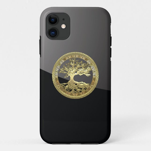 [68] Golden Celtic Tree of Life Case-Mate iPhone Case (Back)