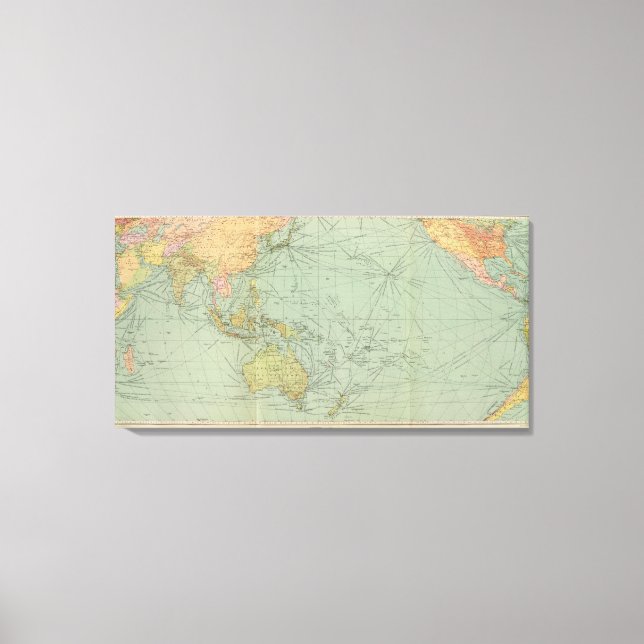 68 lines of communication, Indian Ocean Canvas Print (Front)