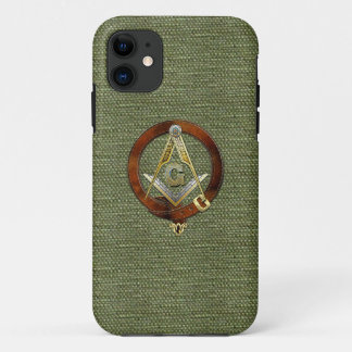 [68] Master Mason, 3rd Degree [Leather Wreath] iPhone 11 Case