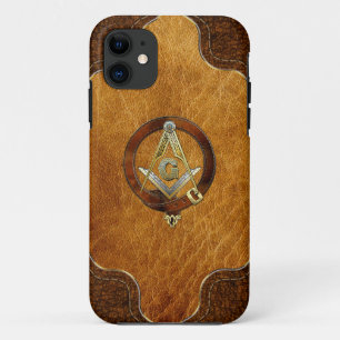 [68] Master Mason, 3rd Degree [Leather Wreath] iPhone 11 Case