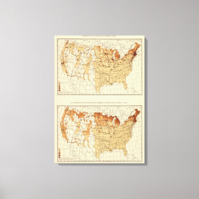 68 Natives Canada 1900 Canvas Print (Front)