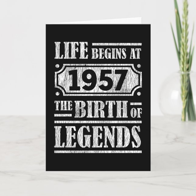 68 Year Old 1957 Birth Of Legend 68th Birthday Card (Front)