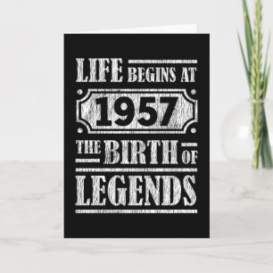 68 Year Old 1957 Birth Of Legend 68th Birthday Card
