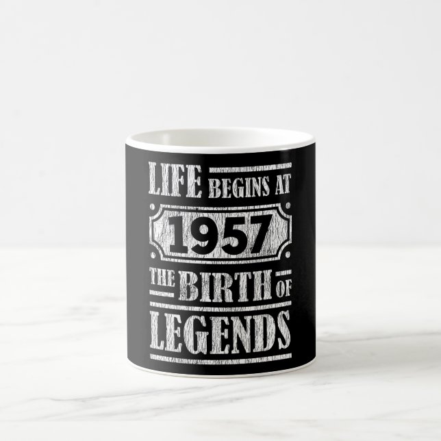 68 Year Old 1957 Birth Of Legend 68th Birthday Coffee Mug (Center)