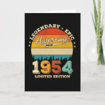 68 Year Old Awesome Since 1954 68th Birthday Gift Card<br><div class="desc">Birthday Design For anyone who's horoscope say difficult & Stubborn But totally worth.Wear it with pride at work,  school gym perfect to pair with shorts,  leggings or jeans for a casual yet trendy Look</div>