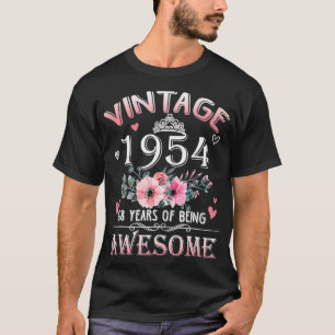 68 Year Old Made In Vintage 1954 68th Birthday Gif T-Shirt