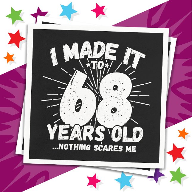 68 Year Old Sarcastic Meme Funny 68th Birthday Napkin (Creator Uploaded)