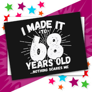 68 Year Old Sarcastic Meme Funny 68th Birthday Postcard