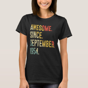 68 Years Old Awesome Since September 1954 68th Bir T-Shirt