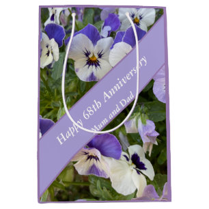 68th Anniversary Editable Medium Gift Bag