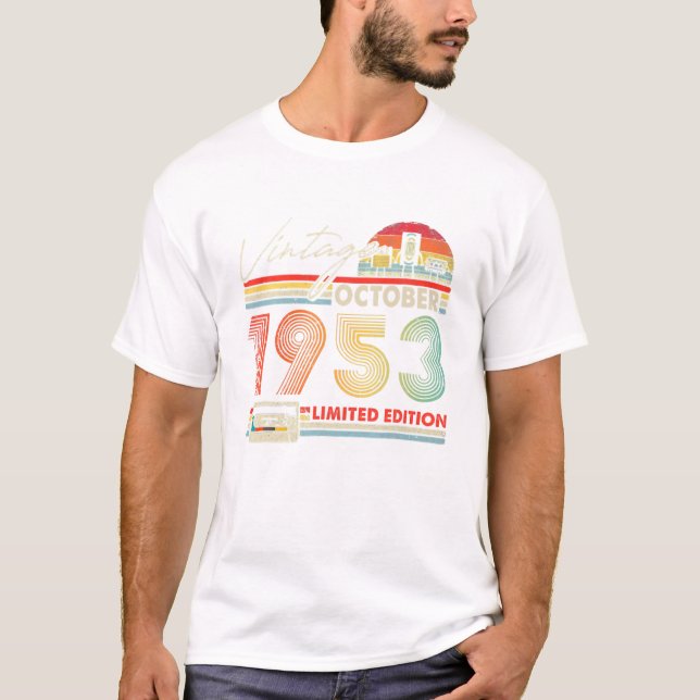 68th Bday Vintage October T-Shirt (Front)