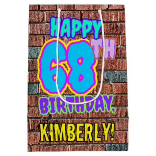 68th Birthday: Fun, Urban Graffiti Inspired Look Medium Gift Bag