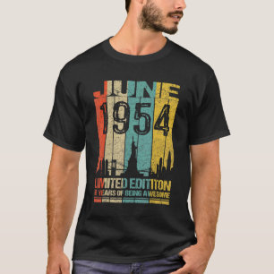 68th Birthday June 1954 68 Years Of Being Awesome T-Shirt