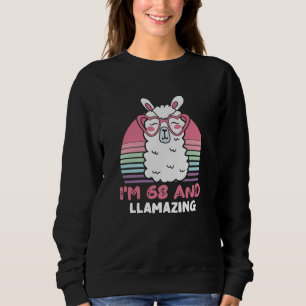 68th Birthday Llamazing Llama 68 Year Old Birthday Sweatshirt