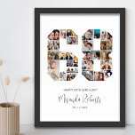 68th Birthday Number 68 Custom Photo Collage Poster<br><div class="desc">Celebrate 68th birthday with this personalised number 68 photo collage poster. This customisable gift is also perfect for wedding anniversary. It's a great way to display precious memories from your wedding and married life. The poster features a collage of photos capturing those special moments, and it can be customised with...</div>
