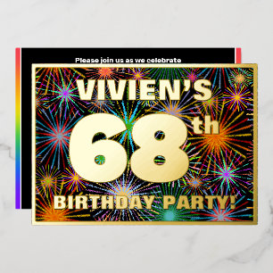 68th Birthday Party — Fun, Colourful Fireworks Loo