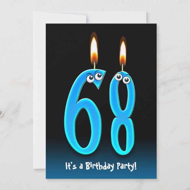 68th Birthday Party Invite (Front)
