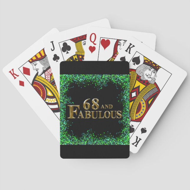 68th Birthday  Playing Cards (Back)