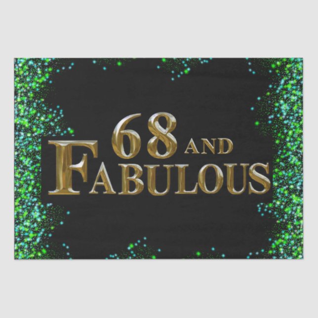 68th Birthday  Tissue Paper (Front)