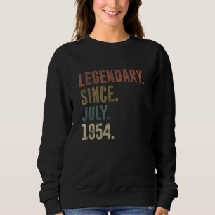 68th Birthday Vintage Legendary Since July 1954 Sweatshirt
