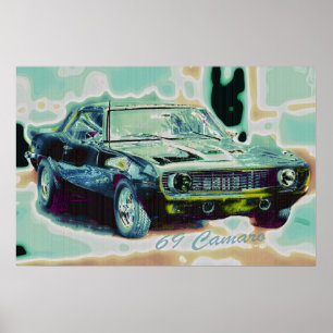 69 Camaro Abstract Poster