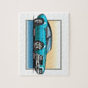 69 Cutlass Teal Blue Jigsaw Puzzle