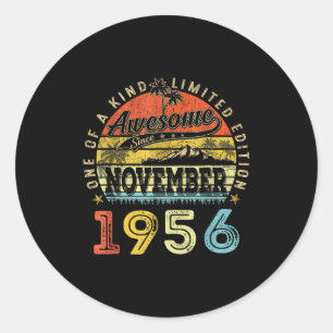69 Limited Edition 1956 One Of A Kind November 69t Classic Round Sticker
