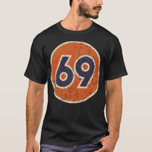 69 Oil Vintage Station Race Number T-Shirt